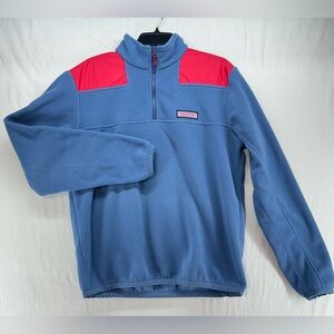 Vineyard Vines Shep Shirt‎ Men's Small Light Blue 1/4 Zip Pullover Sweatshirt